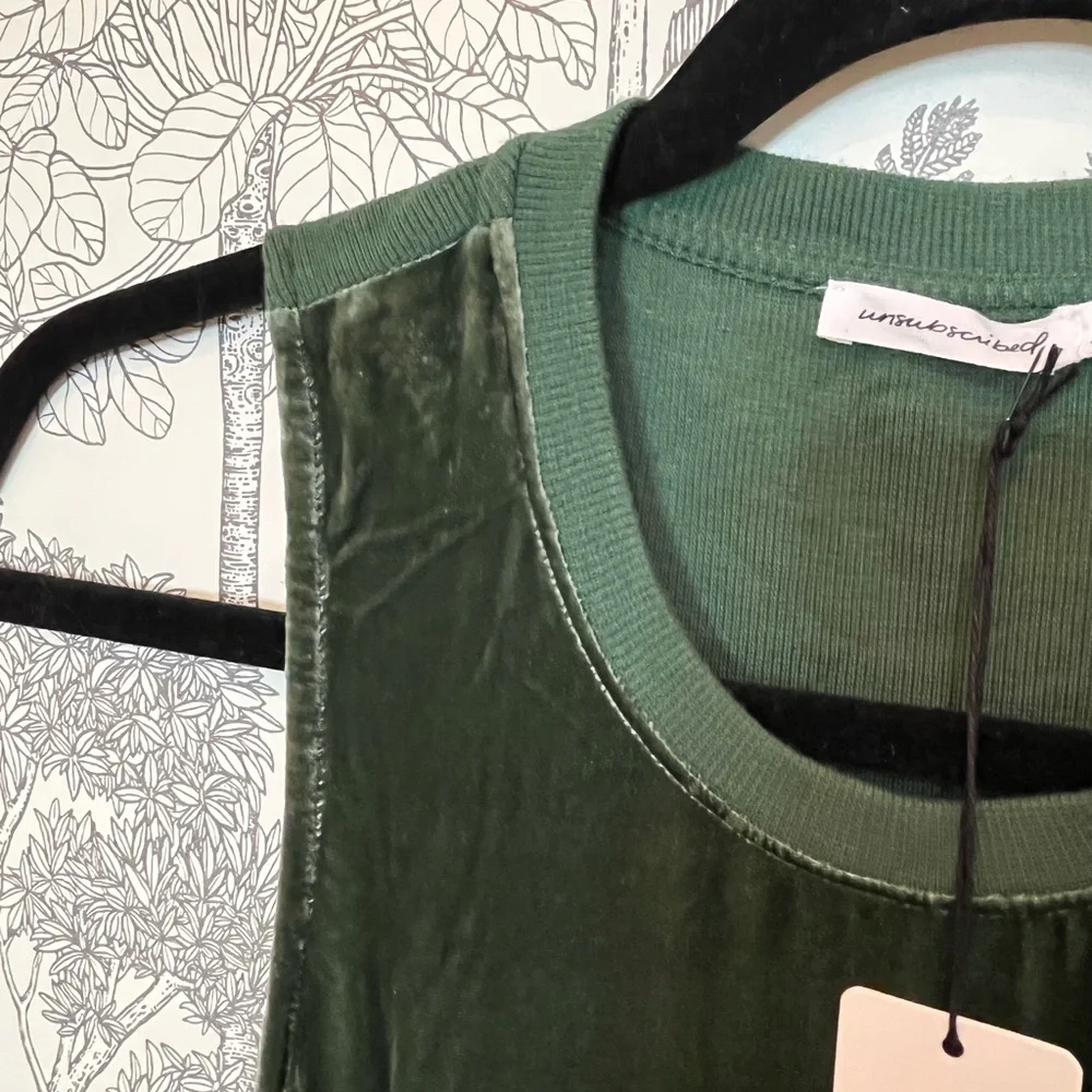 🆕 Green Velvet Silk Dress by Unsubscribed - Picture 5 of 10